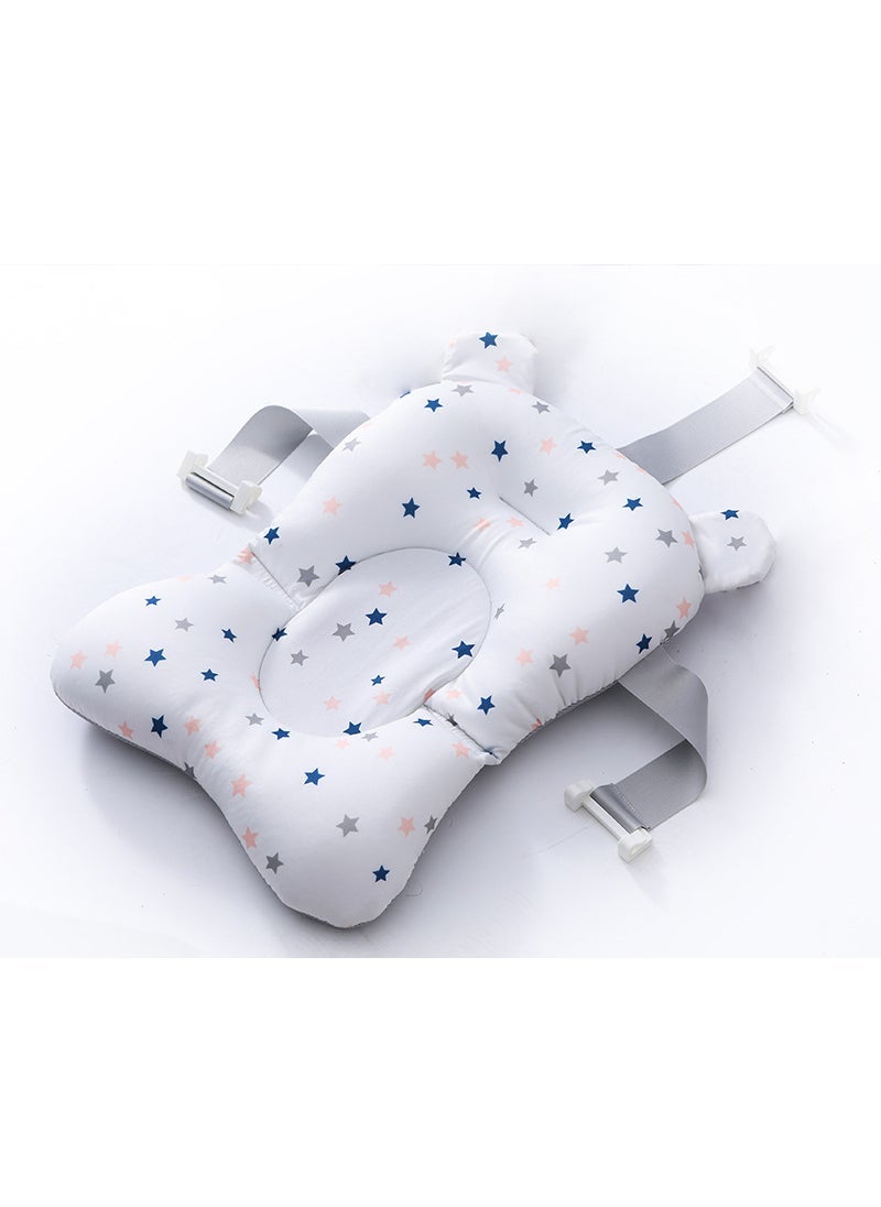 Baby Bath Net Pad with White Stars Suspension mat with stars on white background [43*28]