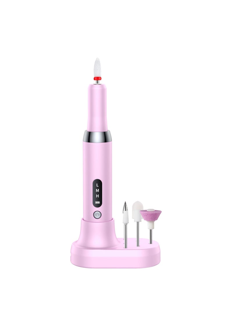 Portable Electric Nail Drill Set Pink (manual in six countries)
