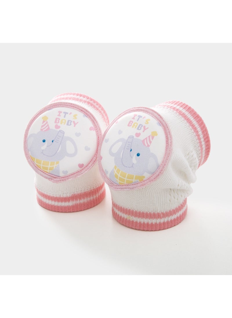 New Baby Knee Pads for Crawling Pink Elephant