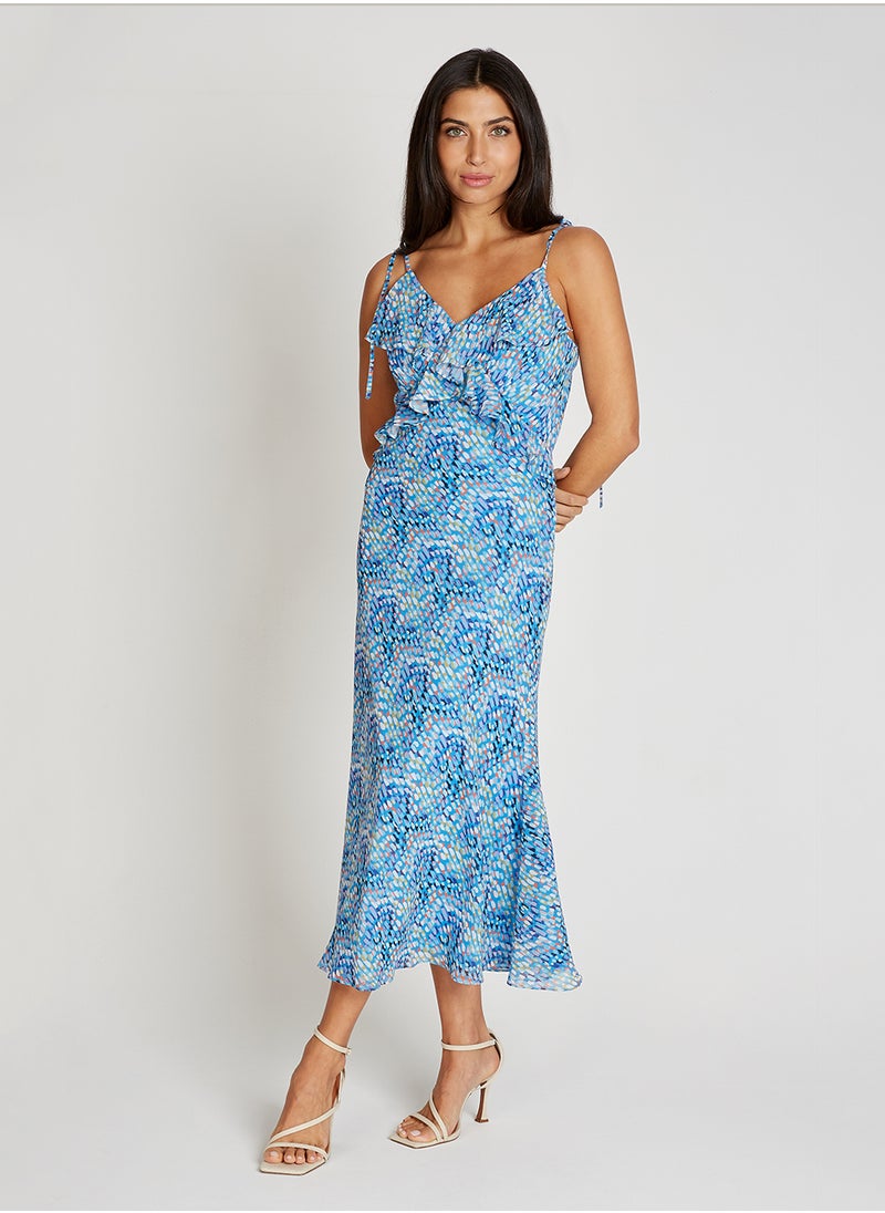 Strappy Chiffon Maxi Dress