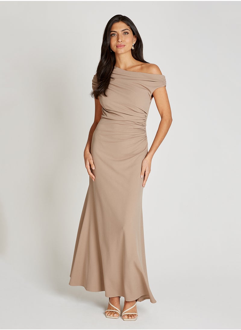 One Shoulder Asymetric Maxi Dress