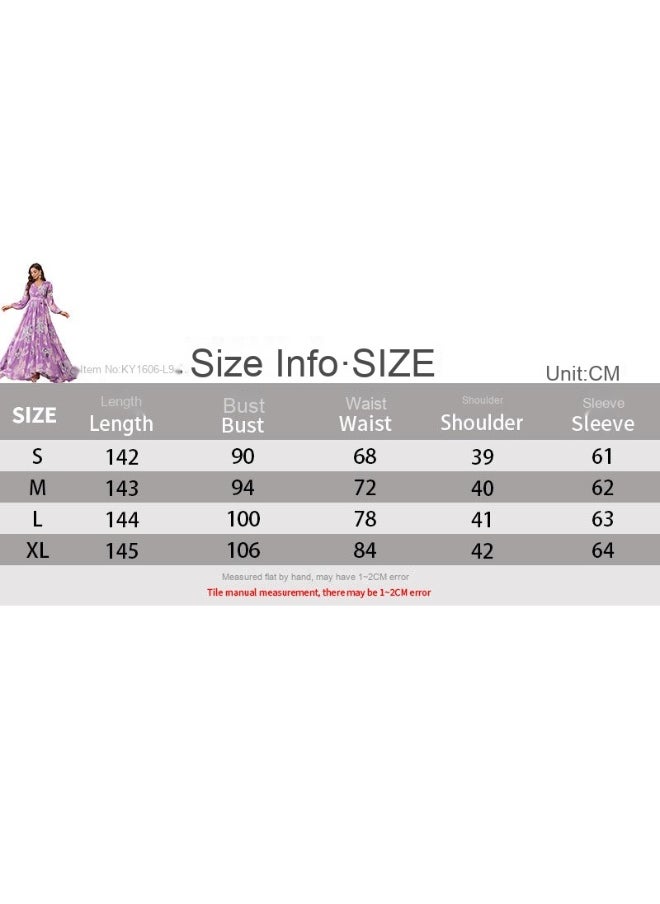 V-Neck Floral Print Maxi Dress for Parties