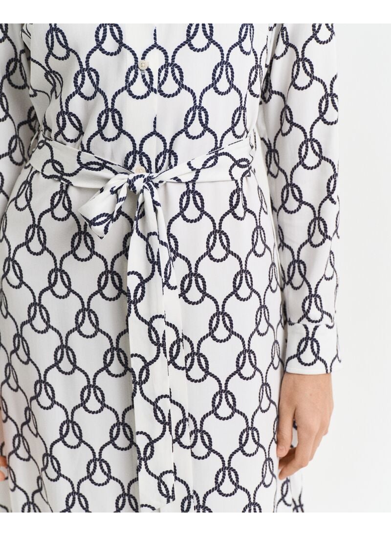 Rope Print Shirt Dress