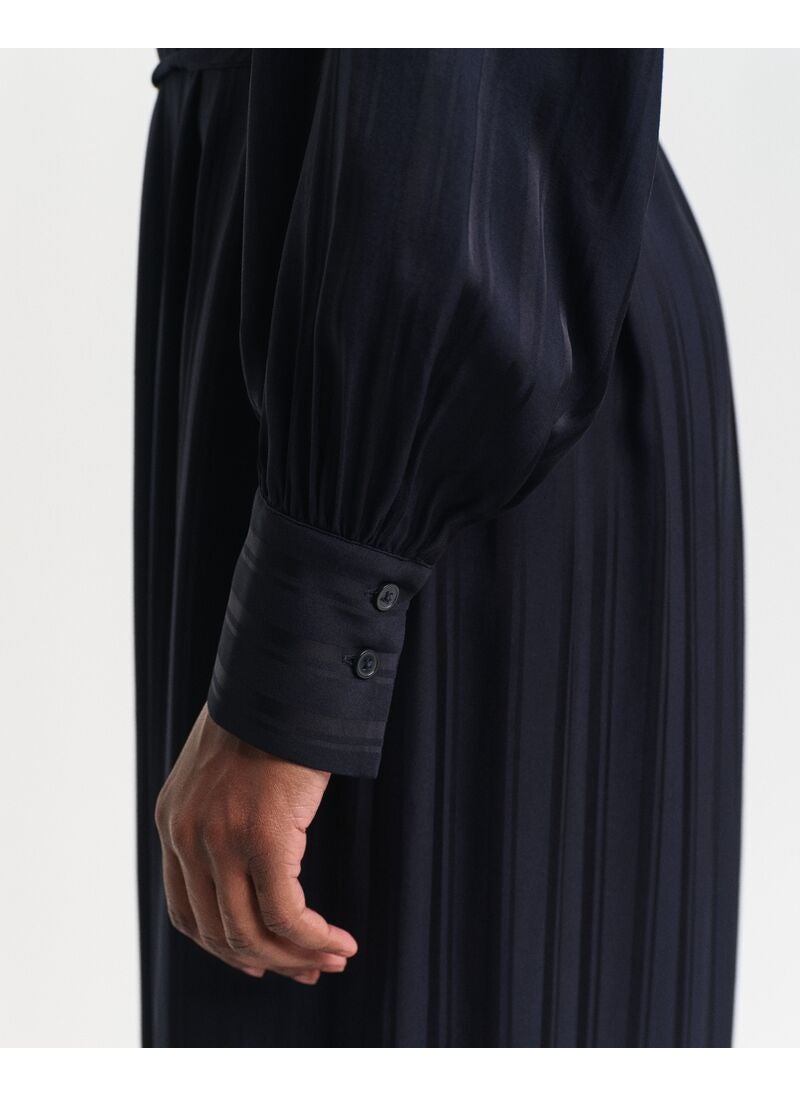RELAXED SATIN STRIPE SHIRT DRESS