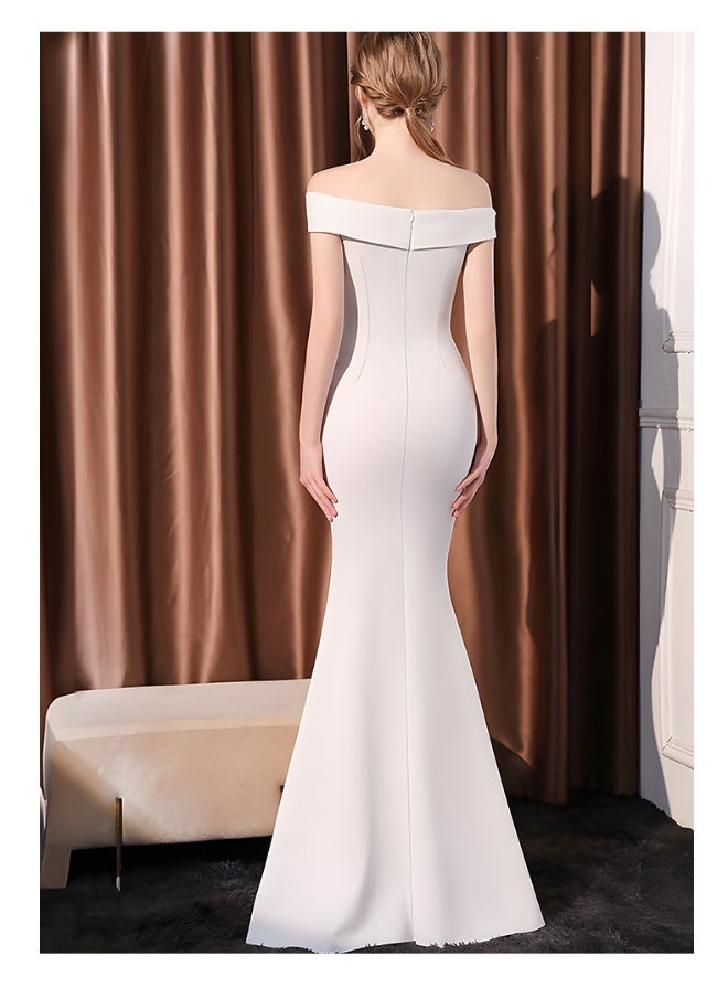 Elegant Off-Shoulder Mermaid Evening Gown