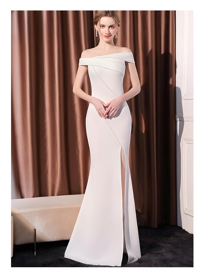 Elegant Off-Shoulder Mermaid Evening Gown