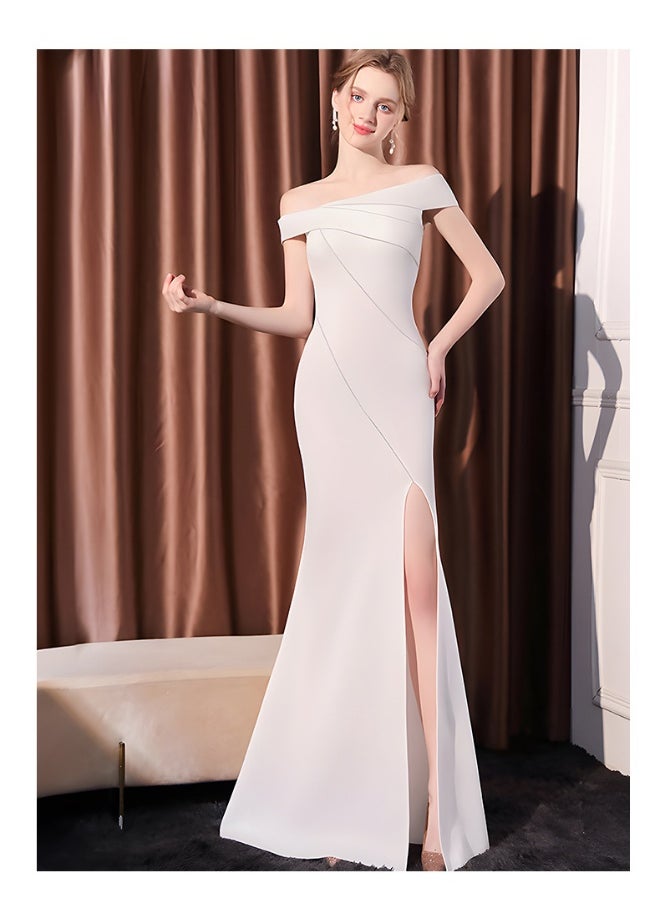 Elegant Off-Shoulder Mermaid Evening Gown