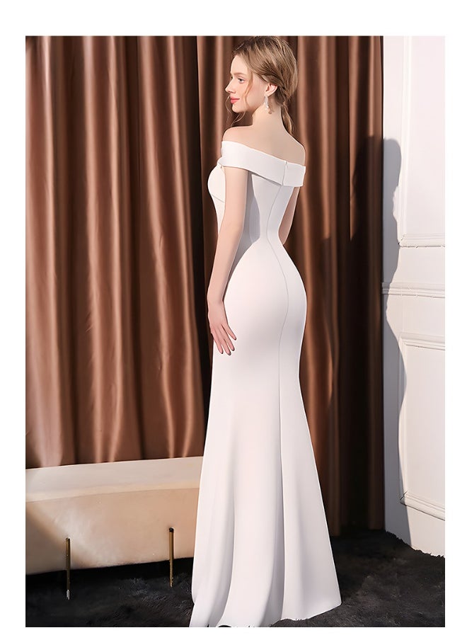 Elegant Off-Shoulder Mermaid Evening Gown