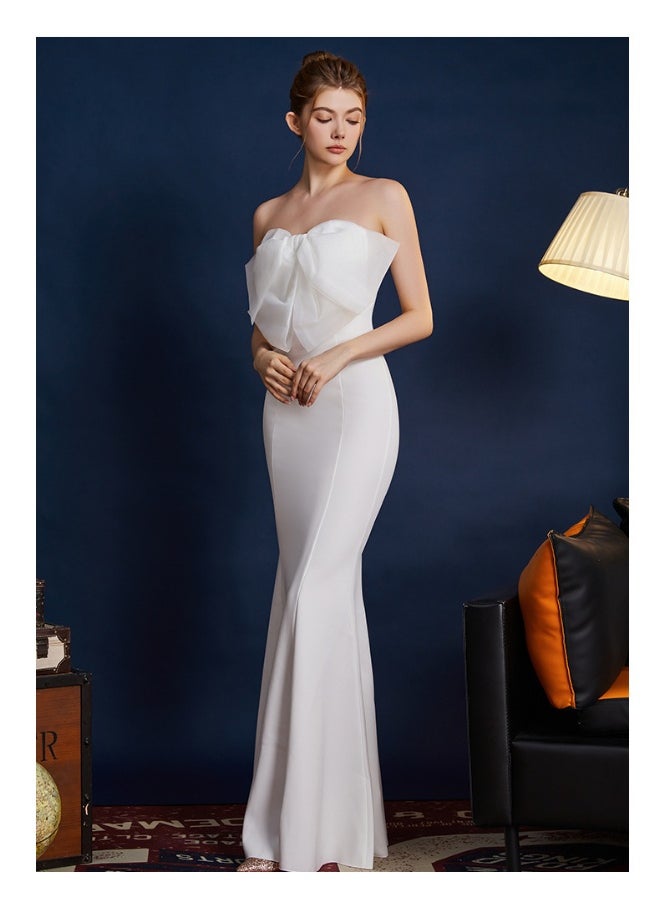 Elegant Hepburn Style Evening Gown