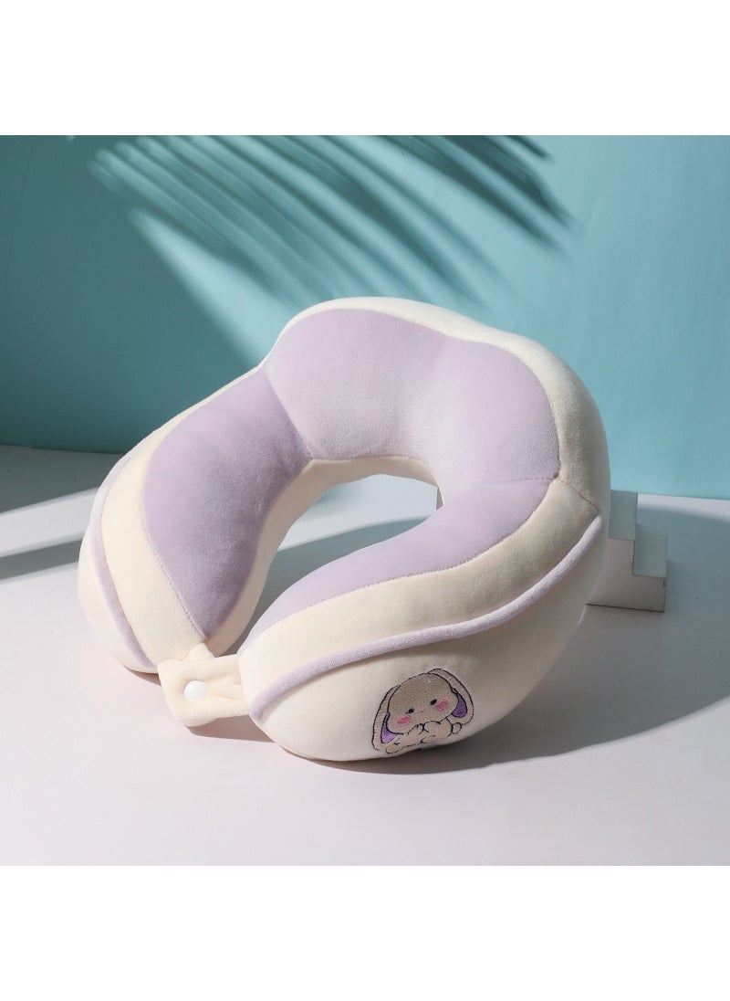 Hump U-shaped pillow shark embroidery neck pillow office nap pillow travel portable neck pillow can be printed logo Rabbit