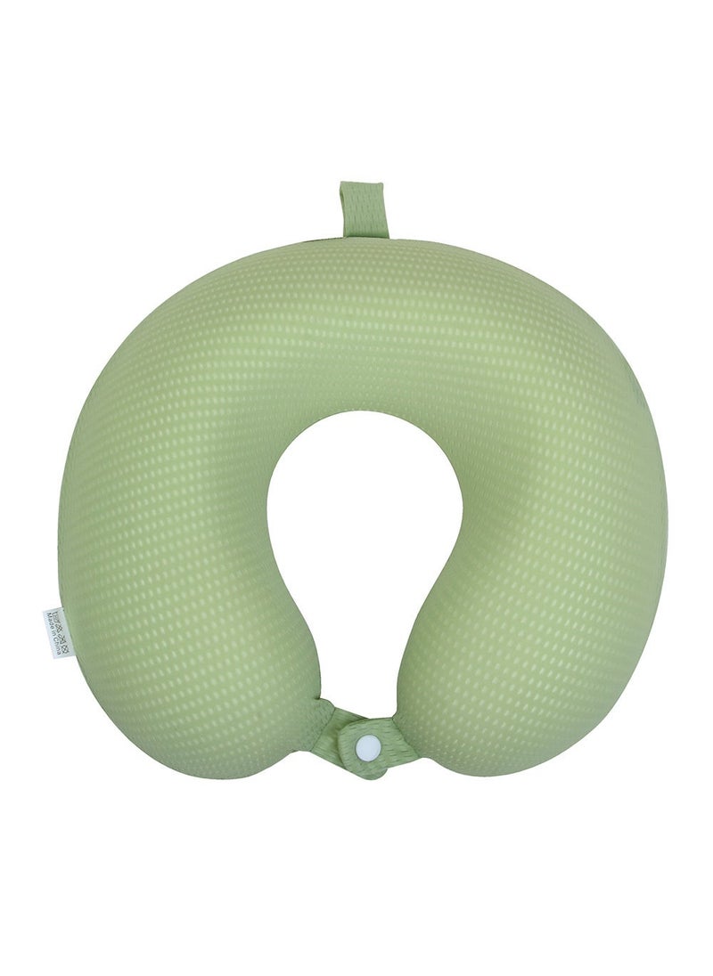 U-shaped pillow memory foam high quality summer ice silk cervical pillow Ice Silk slow rebound office neck pillow neck pillow nap pillow Olive green