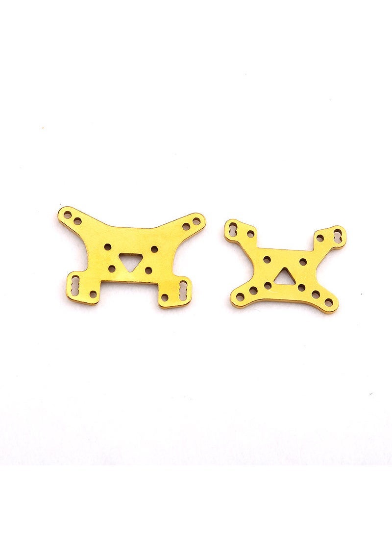 Weili 1:12 remote control car 124018 124019 off-road high-speed car original accessories 144001 universal accessories 25, 124019-1833 shock plate (gold)