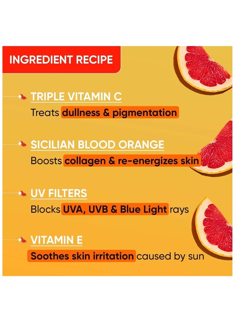 Dot & Key Sunscreen SPF 50 PA+++ with Vitamin C + E for Even Toned & Glowing Skin No White Cast WaterLight I UVA/B & Blue Light Protection I Better Vitamin D absorption I for Women & Men 50gm