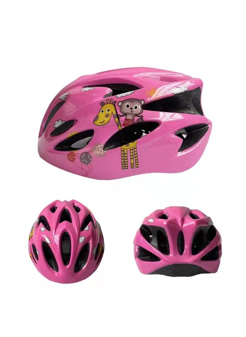 Kids Summer Cycling Safety Helmet Child line clause fawn pink