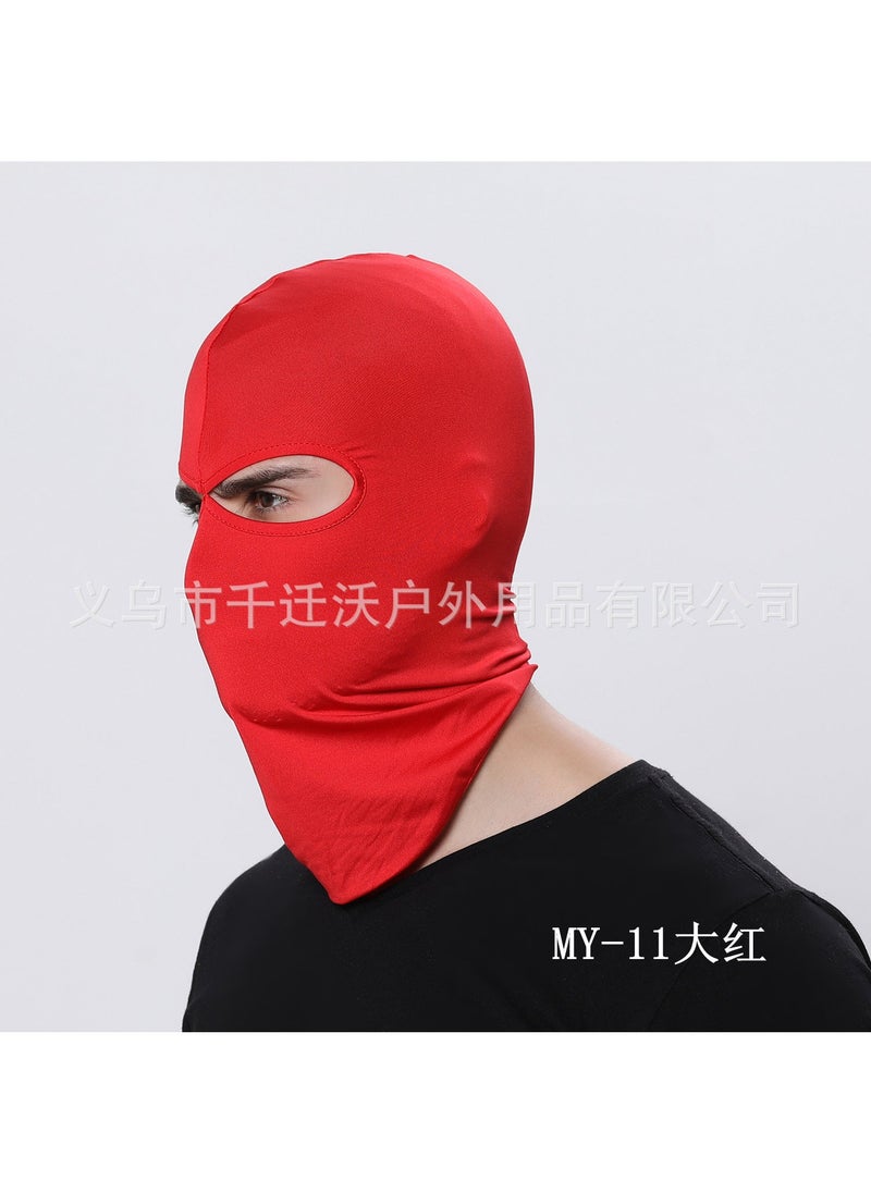 Breathable Silk Balaclava Motorcycle Riding Mask MY-11 Red