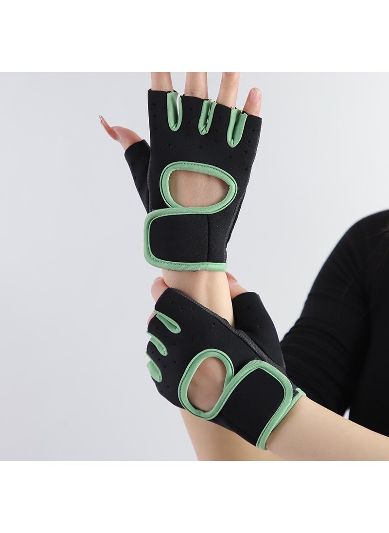 Fitness Breathable Sports Mens and Womens Basketball Dumbbells Weightlifting Training Gloves Horizontal Bar Riding Half Finger Wrist Guard Half Finger Non-slip Purple