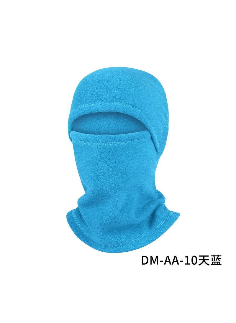 Ruidong autumn and winter cycling warm mask multi-functional collar windproof ski hat polar fleece sports warm headgear DM-AA-10 sky blue