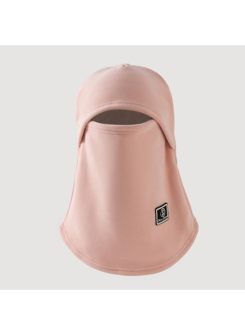 Winter riding mask Australian velvet warm mask hat fleece household windproof cold outside riding ear protection cross-border Whht278-b pink [cross-border]