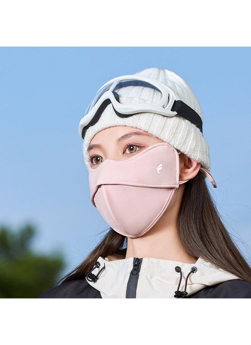 5d nose bridge ski warm mask winter womens high-value windproof winter sunscreen riding mask men Nylon cherry blossom pink
