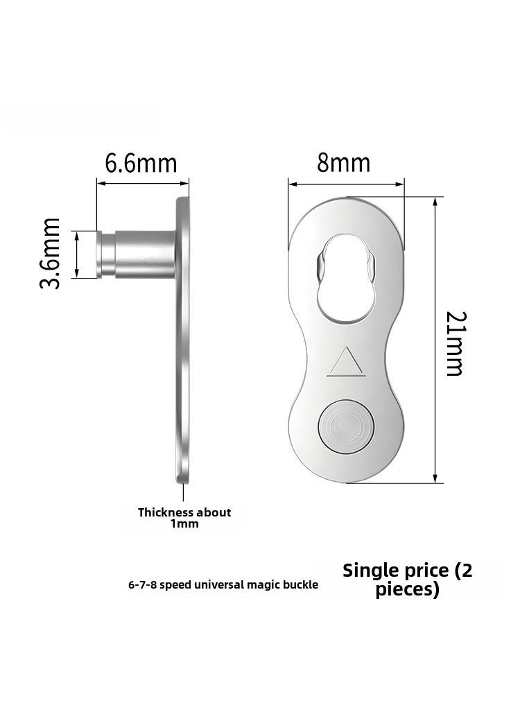 1 x 5 pcs RISK Chain Quick Link 8-12 Speed Bike Magic Buckle 6/7/8 Speed