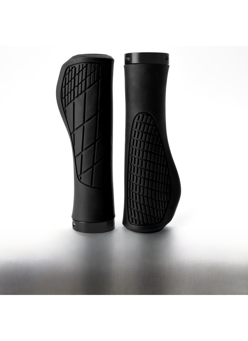 Rubber Anti-Slip Bike Handlebar Grips Black (boxed)