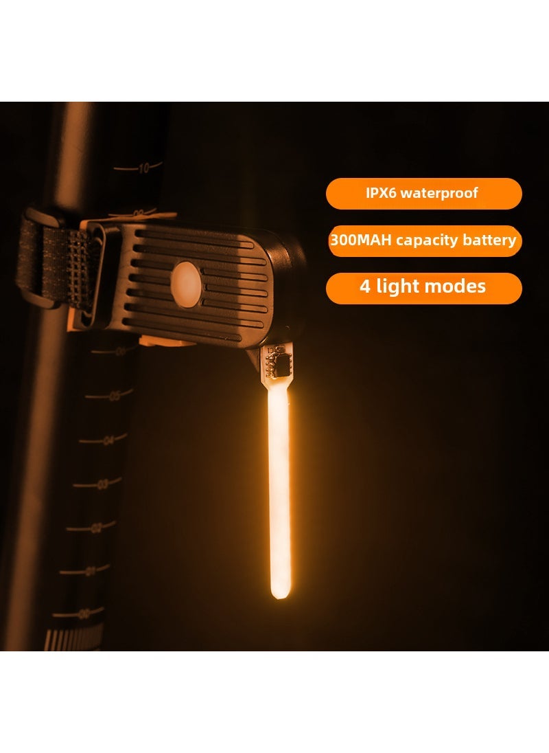 1 x 5 pcs Bike Tail Light LED Night Safety Indicator Mountain Cycling orange