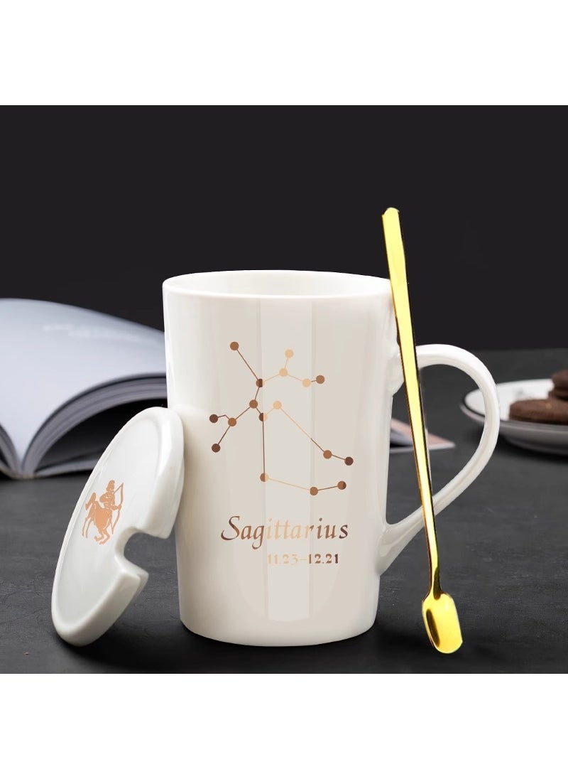 New Home Mug Twelve Constellation Creative Couple Water Cup Home Drinking Cup Office Coffee Cup White Sagittarius