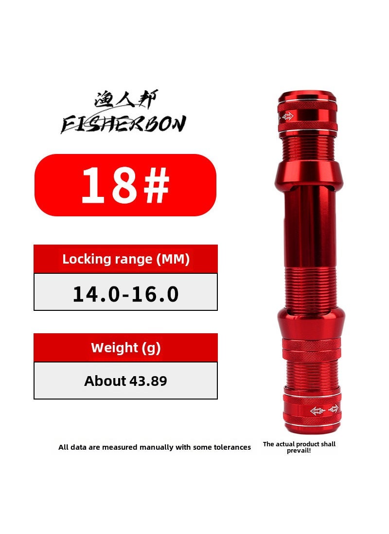 All-Metal Fishing Reel Seat with Self-Locking for Rod Upgrade Red 18# [locking range 14-16mm]]