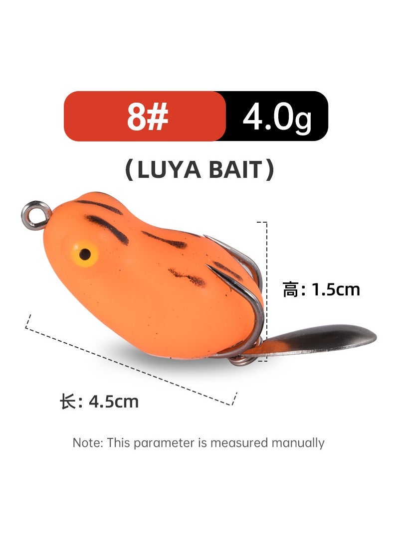 Mini Frog Lure 4.5cm 4.0g Double Hook Bass Fishing Bait 8#