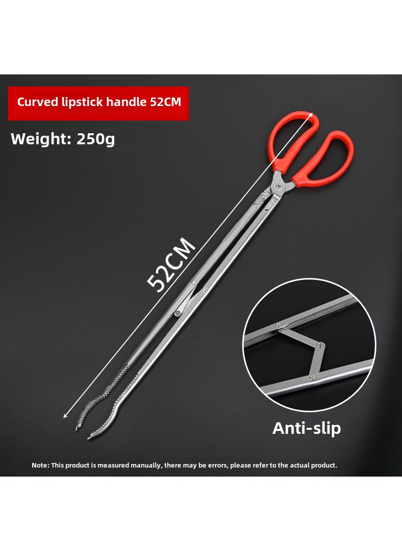 Long Eel Fishing Pliers Grip Mudfish Crayfish Tool 52cm elbow clip [stainless steel]]