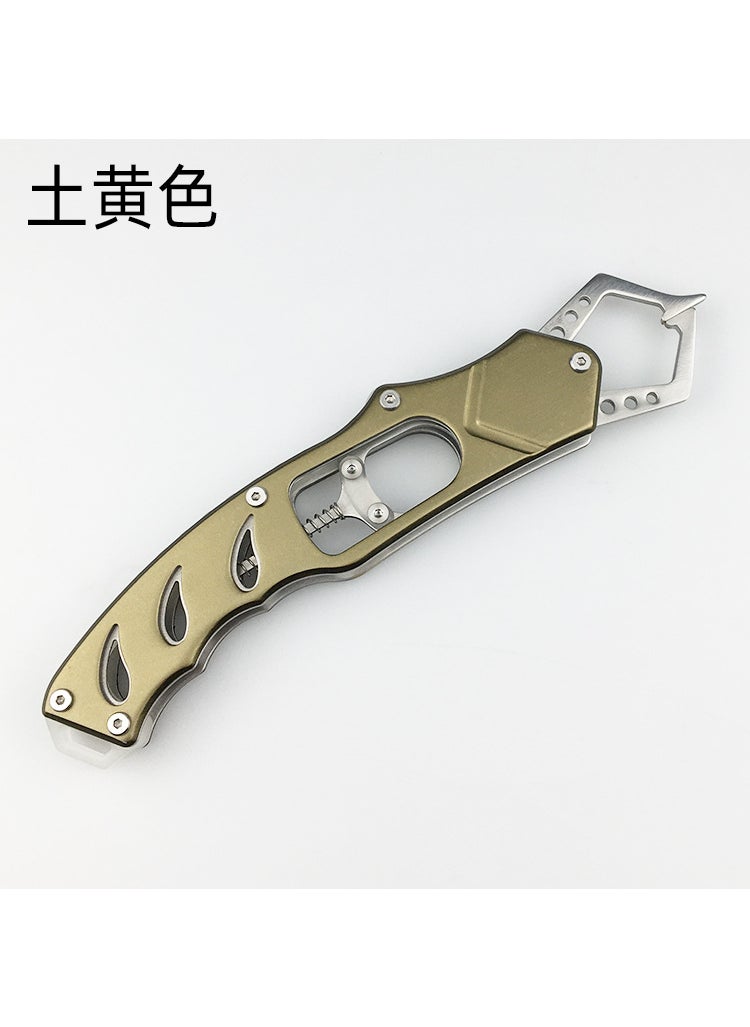 Luminous fish controller anti-rust aluminum alloy fish lip clip anti-break fishing grabber fishing pliers tool spot wholesale Earth Gold