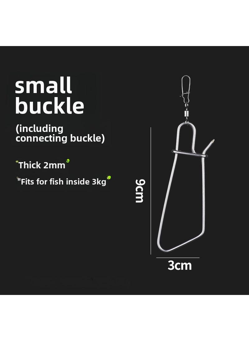 Stainless Steel Fishing Snaps  Floats Set Spare Latch Small 2 Pack (With Connecting Ring