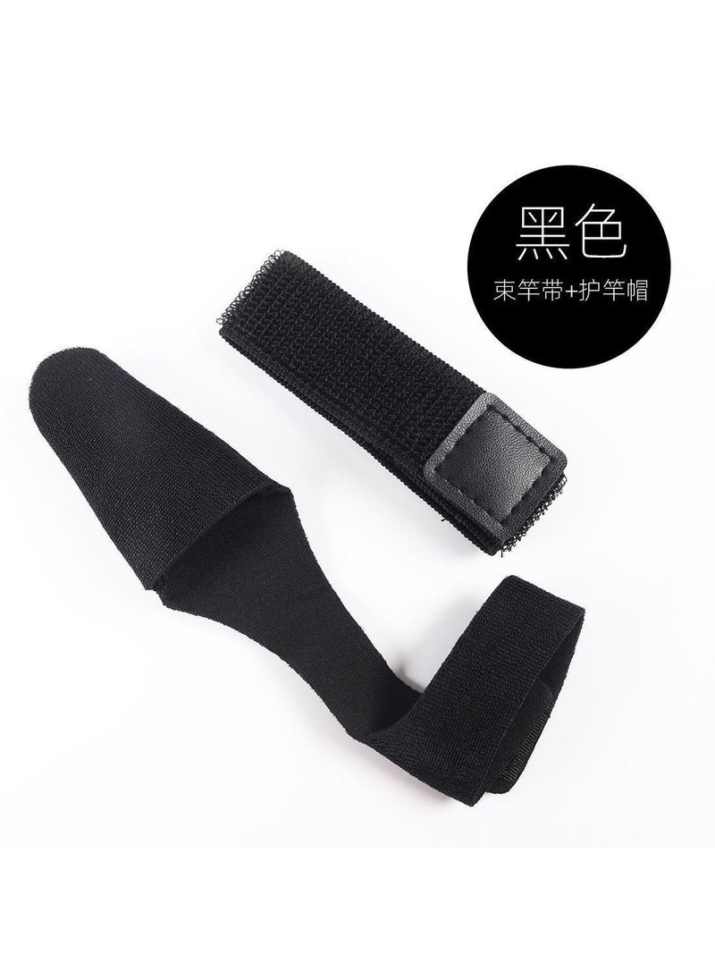 Fishing Rod Protection Set Road Asian Rod Bundle Rod Belt High Elastic Velcro Tie Rod Belt Fishing Gear Fishing Supplies Luya Accessories Black