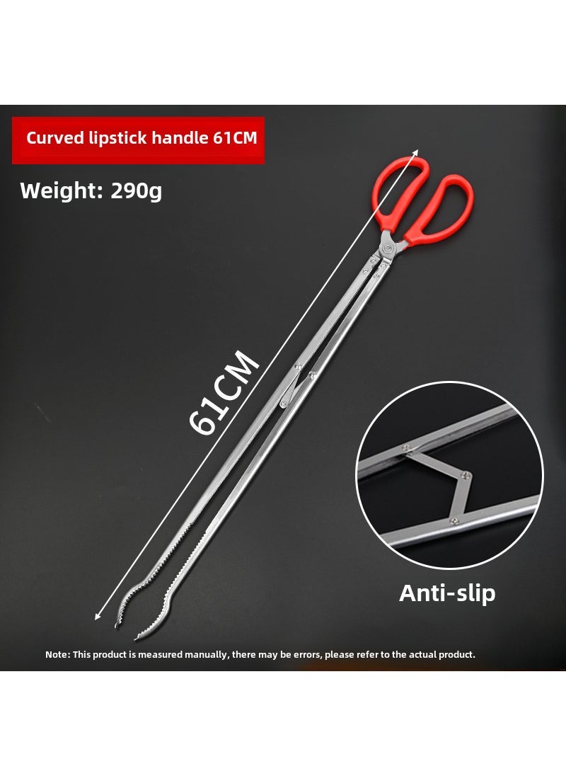 Stainless Steel Eel Grabber Fishing Crab Pliers New 61cm elbow clip [stainless steel]]