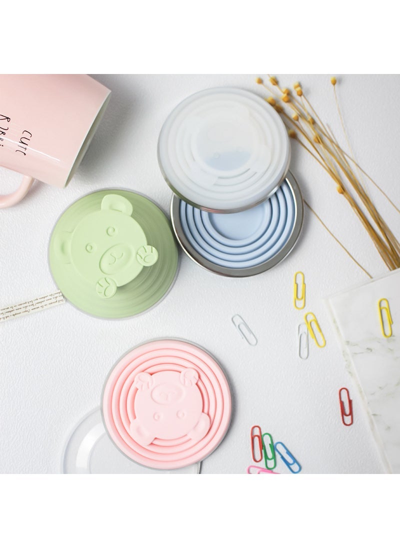 Cartoon Silicone Folding Cup Portable Green