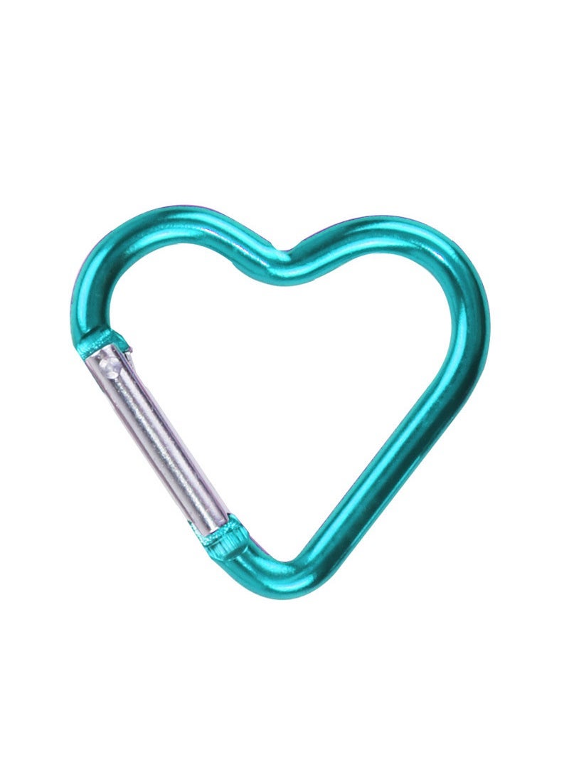 44x40mm Heart-Shaped Carabiner Clip sky blue