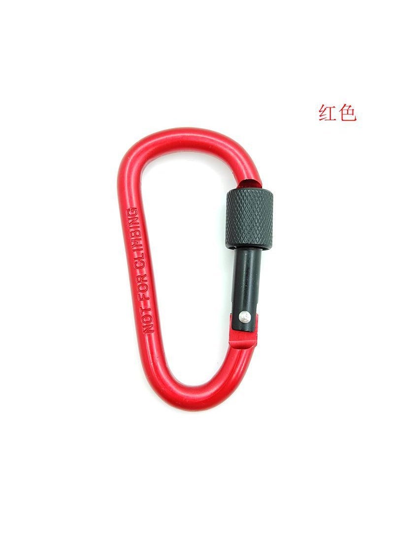 8mm Aluminum Lock Carabiner Clip with Custom Logo Red