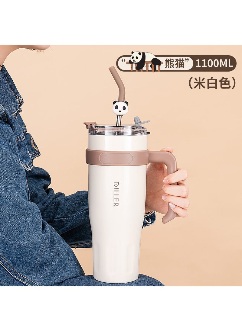 Jumbo Cherry Bear Thermal Flask 304 Stainless Steel Panda three prince ice cup-1100ml