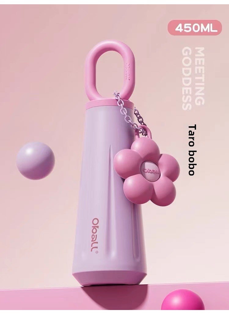 New Dopamine Goddess Thermal Flask 316 Stainless Steel Taro Bobo-450ML