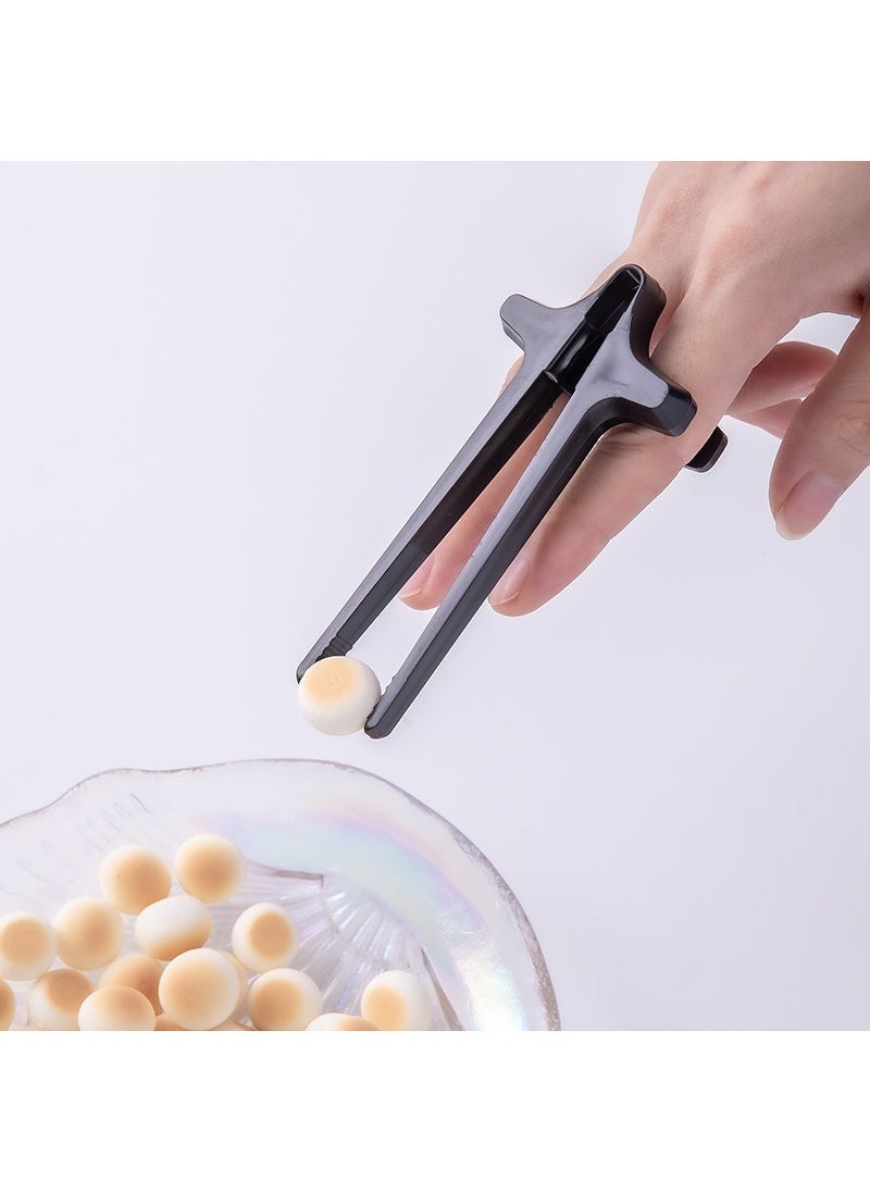 Innovative Finger Chopsticks, Non-Slip, Portable for Gaming and Snacks Black
