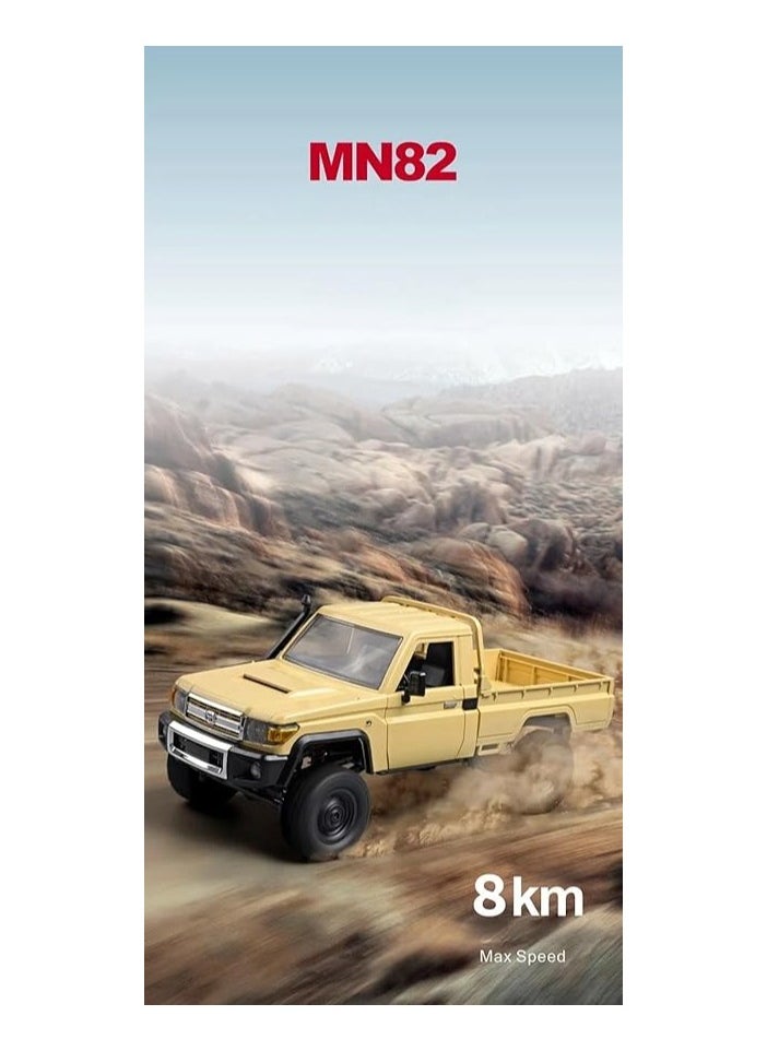 RC Rock Crawler RC Truck 4x4 Toyota LC79 RC Crawler 1/12 Off Road Pickup Remote Control 2.4Ghz All Terrain 280 Brushed Motor Proportional Throttle Steering RTR Hobby Toy Adult MN-82