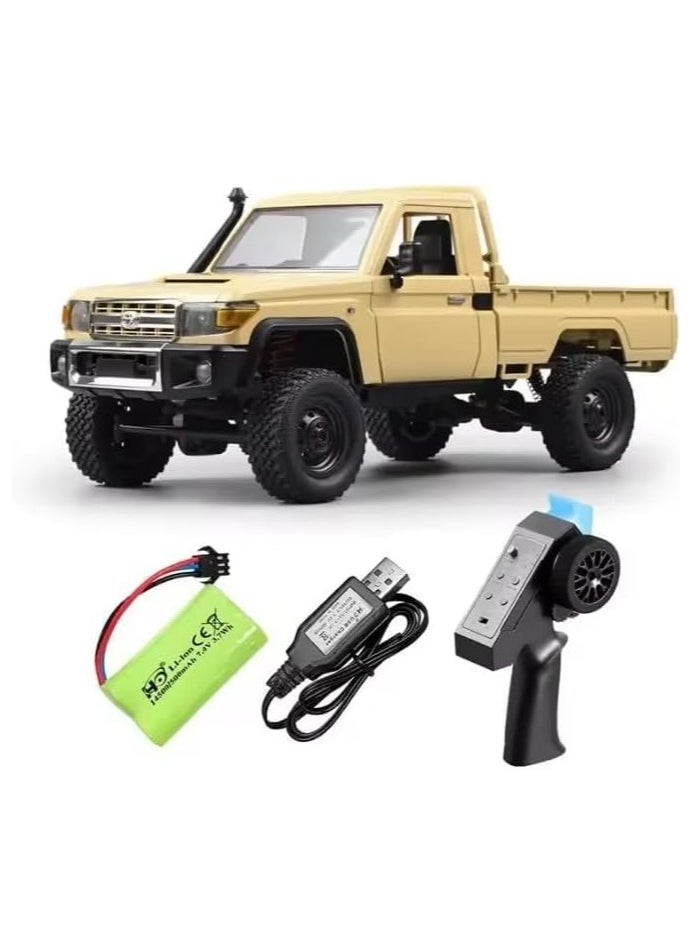 RC Rock Crawler RC Truck 4x4 Toyota LC79 RC Crawler 1/12 Off Road Pickup Remote Control 2.4Ghz All Terrain 280 Brushed Motor Proportional Throttle Steering RTR Hobby Toy Adult MN-82