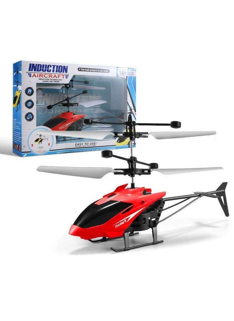 Factory two-channel remote control aircraft helicopter induction levitation aircraft childrens electric toys foreign trade Wholesale The Red Helicopter