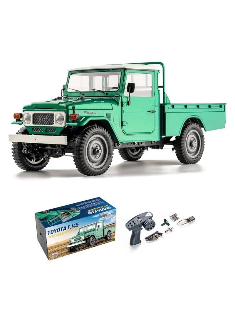 MZtoyz 1/12 RC Crawler FJ45 Official RTR Green 2.4GHz 4WD Brushed Remote Control Car RTR RC Truck Vehicle Models Hobby Grade RC Carwith Intelligent Lighting for Adults Kids (battery included)