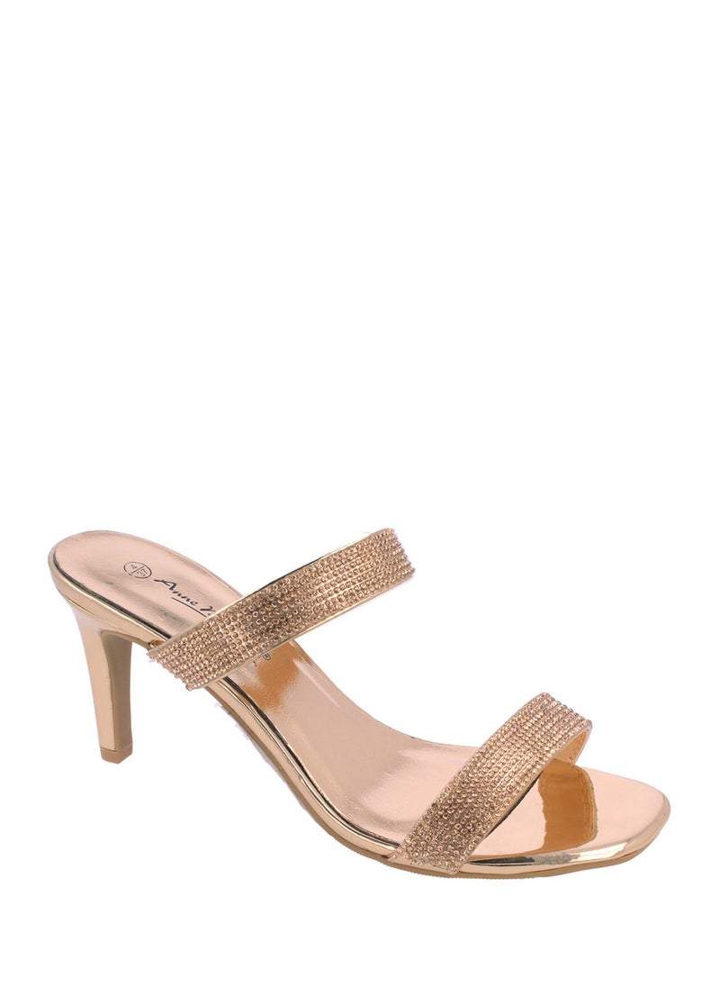 Glitter Double Strap Mule Sandal