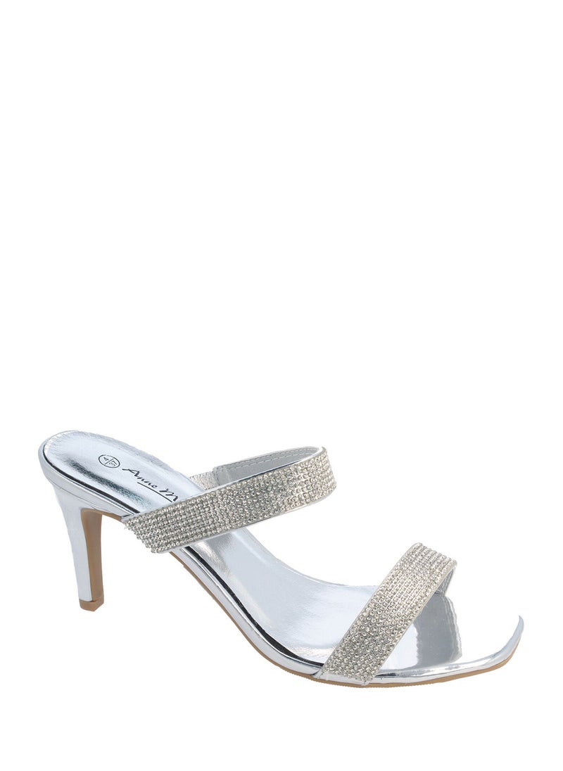 Glitter Double Strap Mule Sandal