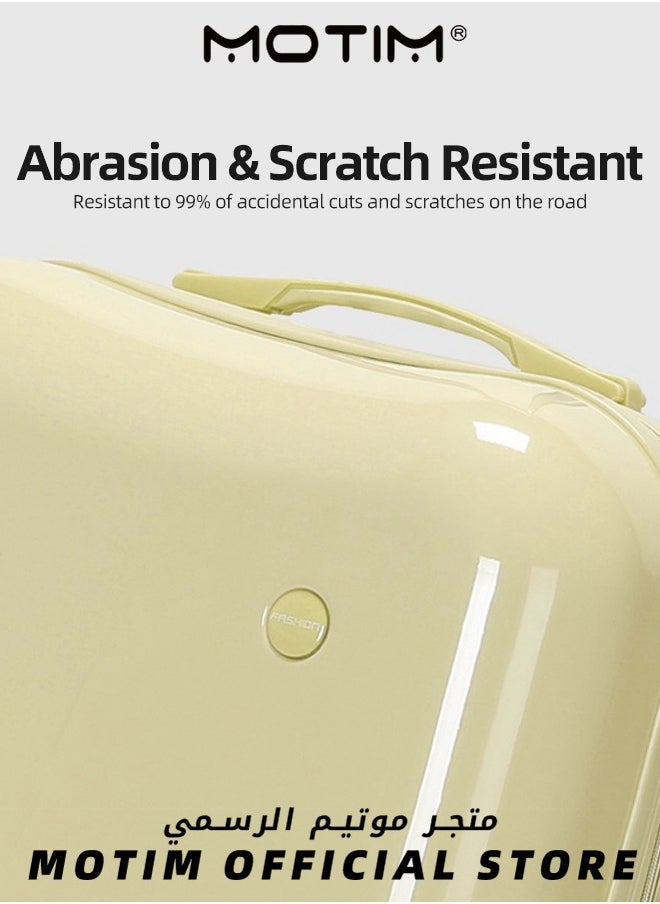 Multi-functional Travel Luggage Carry On Luggage with Cup Holder & USB Charging Port & Spinner Wheels Scratch Resistant and Wear-resistant Carry On Suitcase Large Capacity Checked-in Luggage