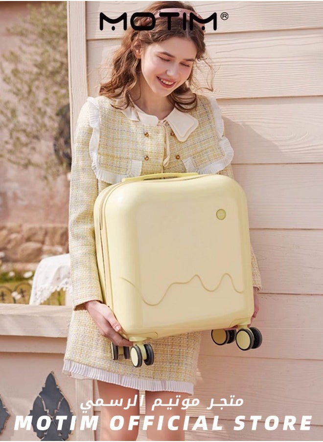 Multi-functional Travel Luggage Carry On Luggage with Cup Holder & USB Charging Port & Spinner Wheels Scratch Resistant and Wear-resistant Carry On Suitcase Large Capacity Checked-in Luggage