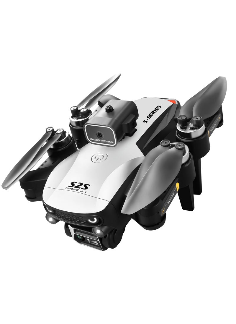 MZtoyz, LS-S2S Drone 4K HD Dual Camera Brushless Motor WiFi RC Drone Folding Quadcopter (Included 3 batteries)