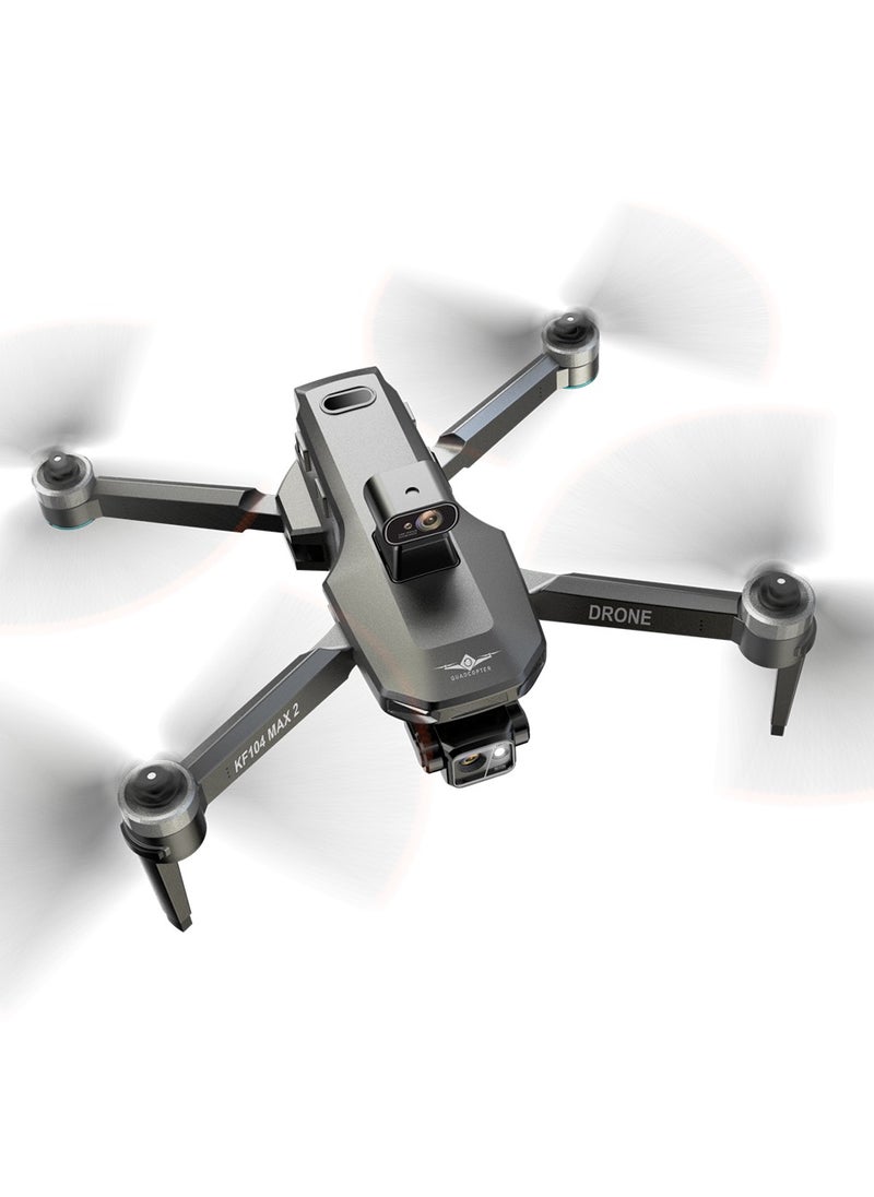 MZtoyz, KF104 Max 2 Drone, 4K Camera, 5G WiFi, 3-Axis Gimbal, Obstacle Avoidance, Brushless Quadcopter, 6KM Distance, 3 Batteries Included